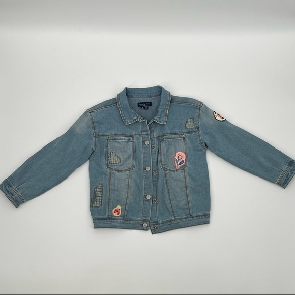 SOURIS MINI Girls Embroidered Jean Jacket with Patches button down size: 6 - Picture 12 of 12